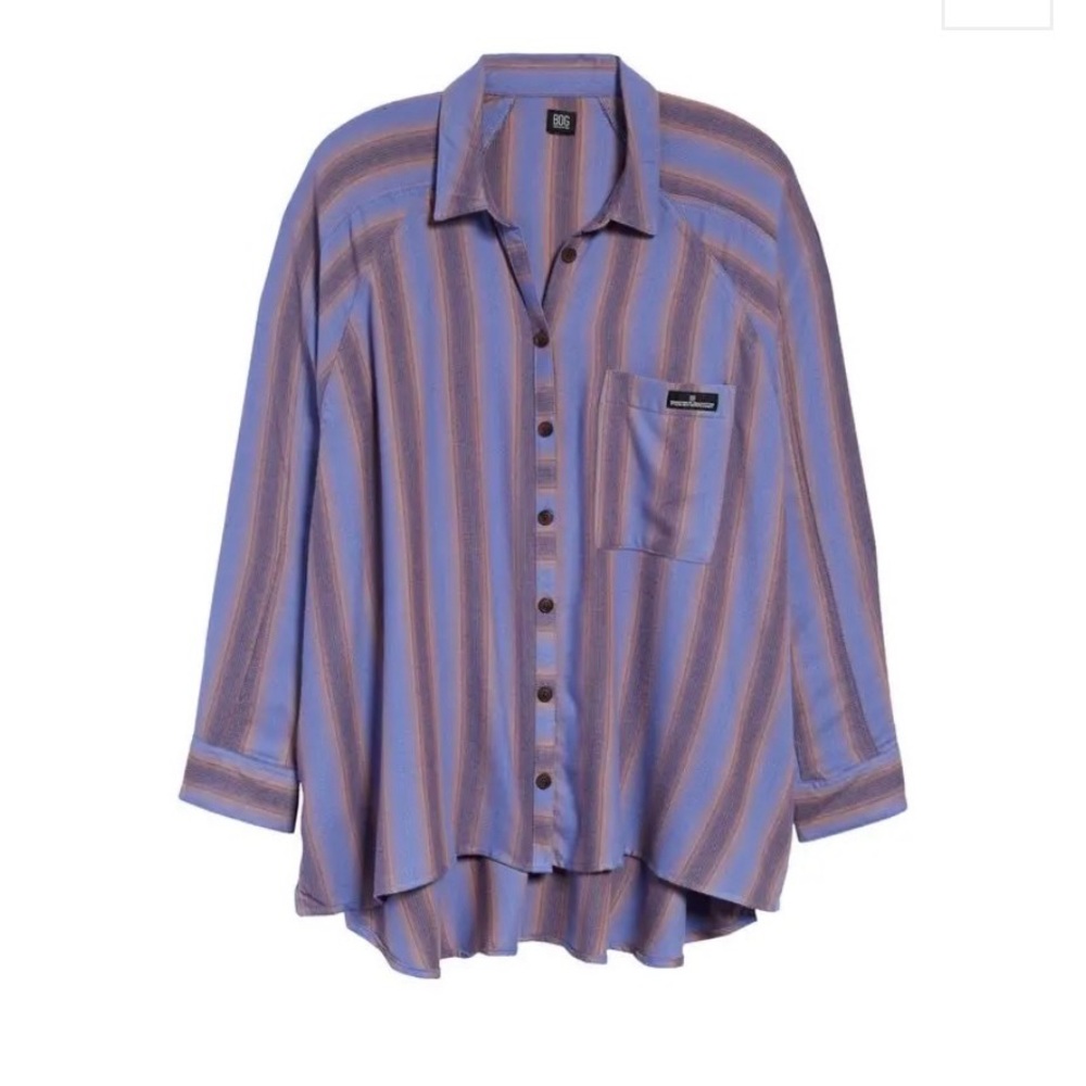 BDG Urban Outfitters Brendan Stripe Flannel Size Medium